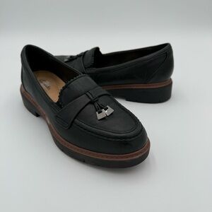 Clarks Westlynn Bella‎ Chunky Lug Sole Tassel Slip On Loafers Flats Shoes 6.5